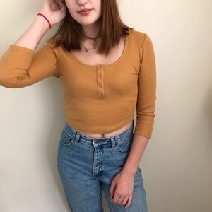 Mustard Yellow Half Sleeved Shirt